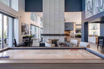 Interior and exterior pool tables and shuffleboards